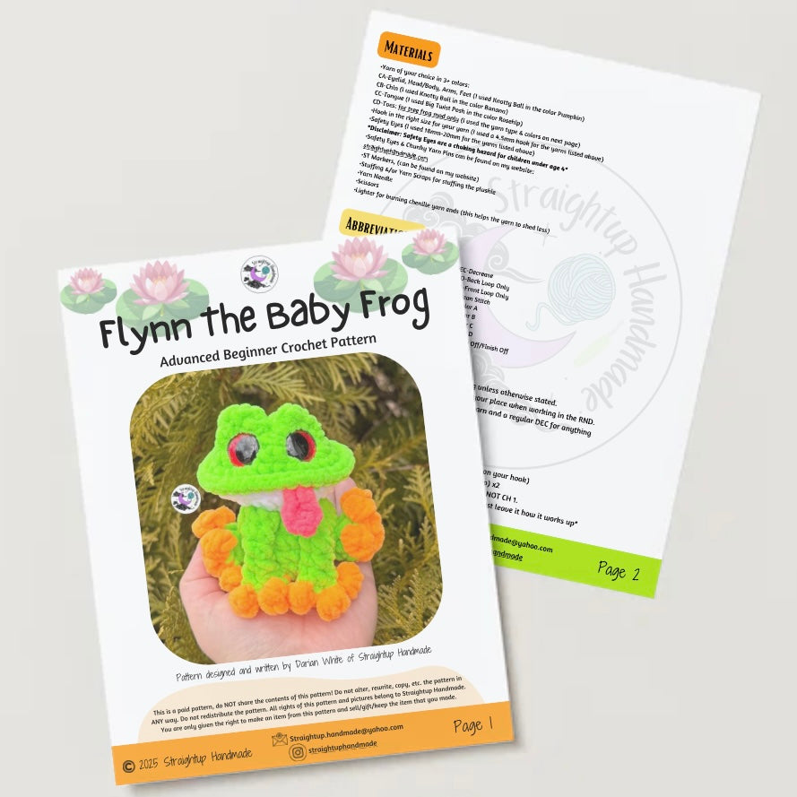 Flynn the Baby Frog Crochet Pattern