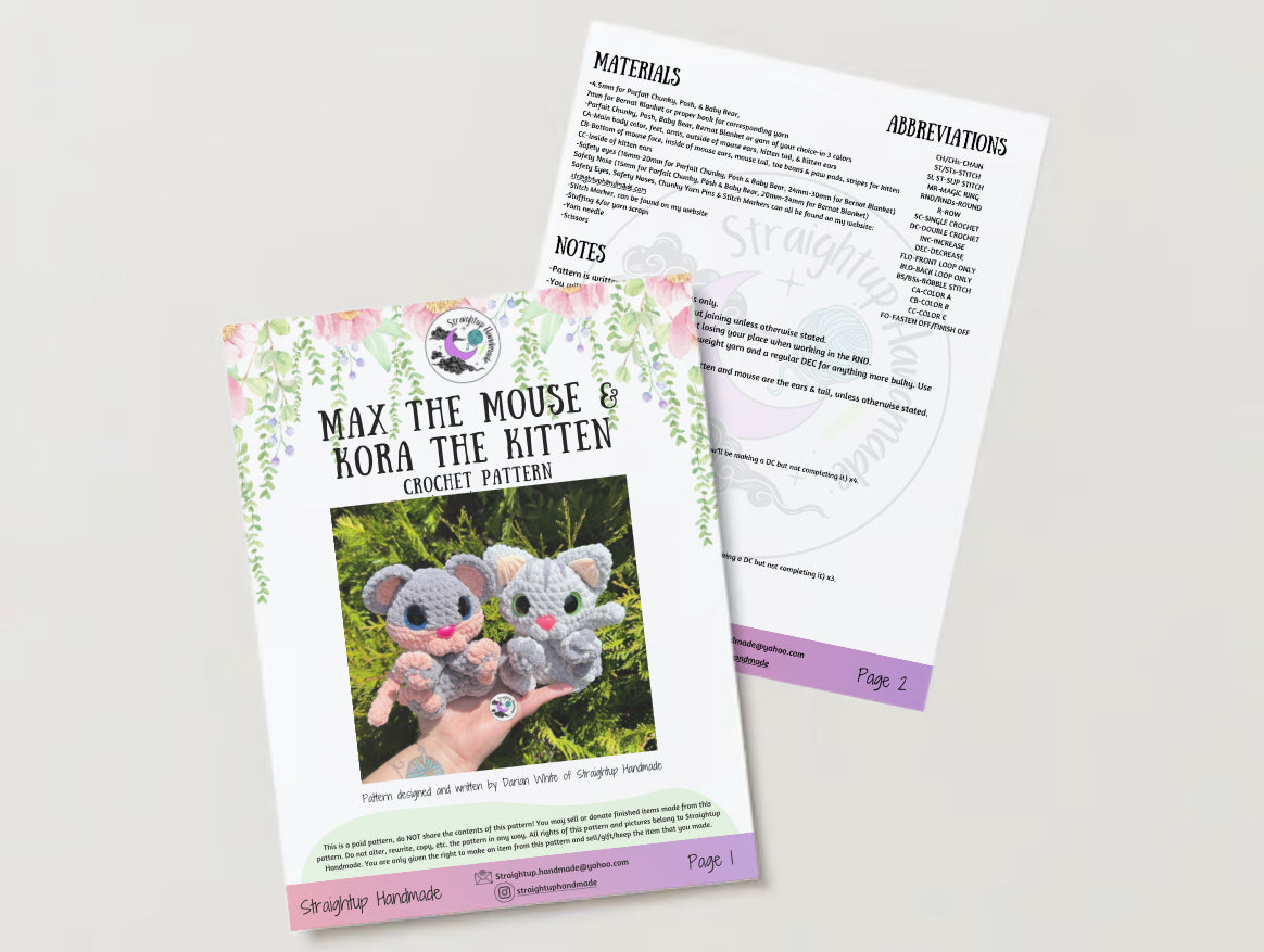 Mouse & Kitten Crochet Pattern