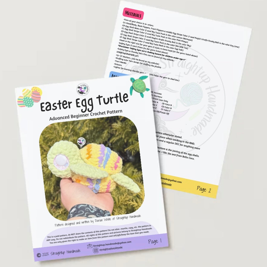 Easter Egg Turtle Crochet Pattern