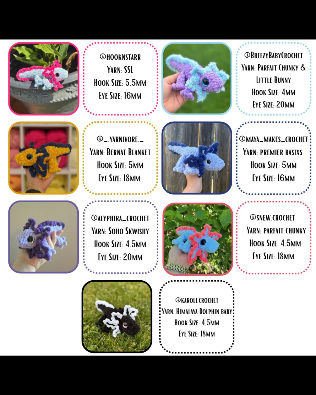 Aria the Baby Axolotl LOW SEW Crochet Pattern