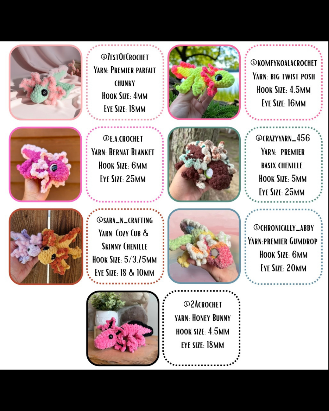 Aria the Baby Axolotl LOW SEW Crochet Pattern