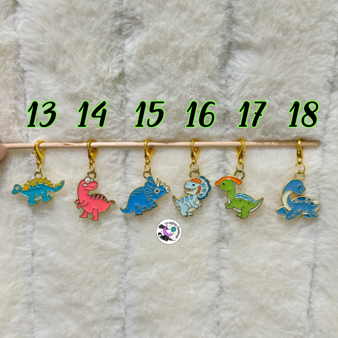 Dinosaur Stitch Markers (18 options)
