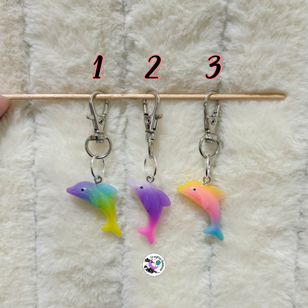 Ombré Dolphin Stitch Markers