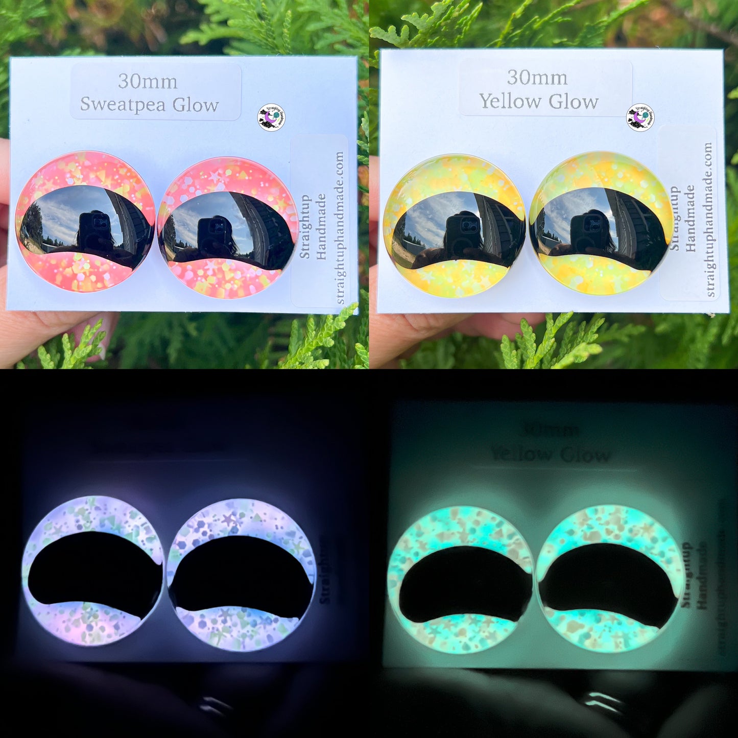 Glow in the Dark Frog/Goat/Octo Safety Eyes