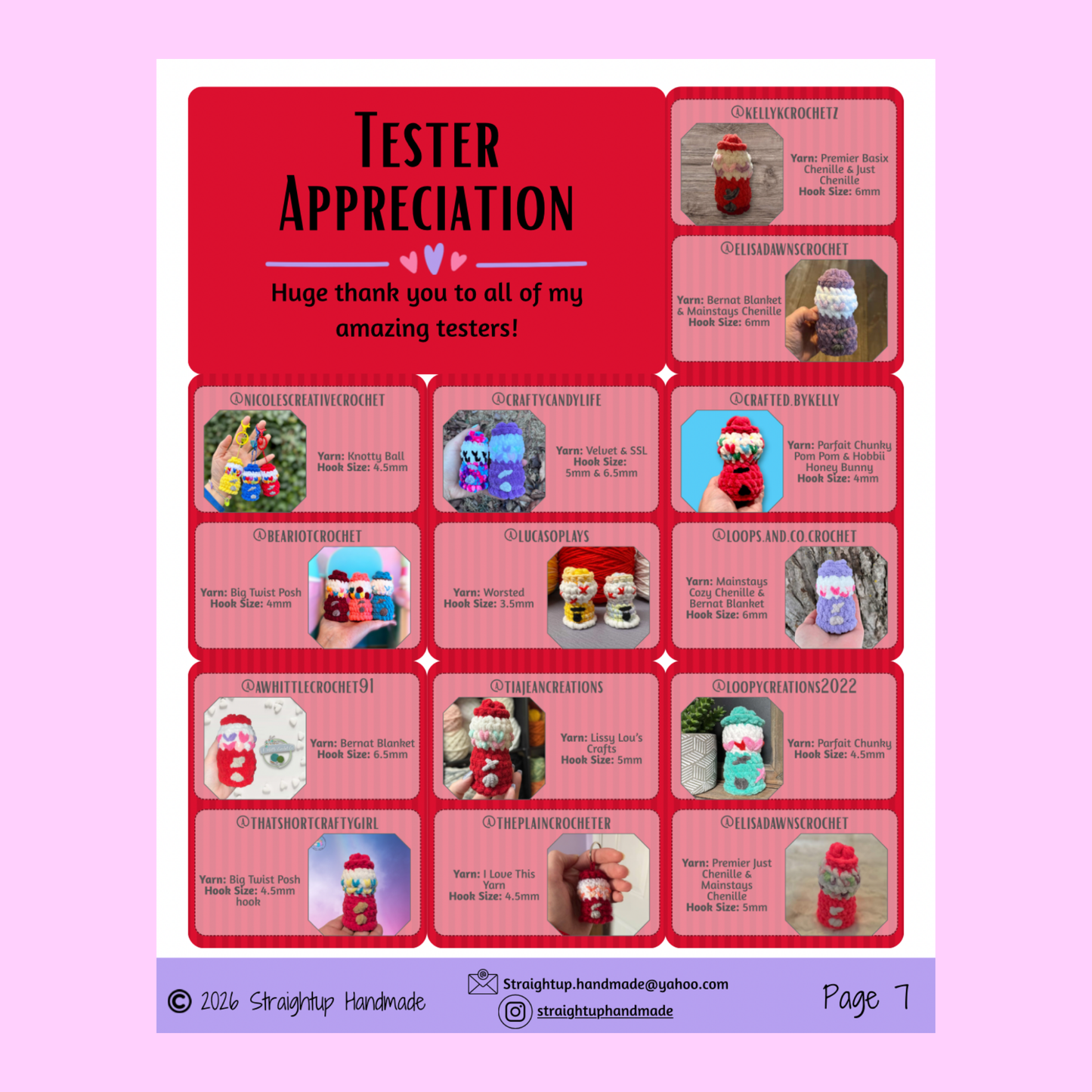 Mini Gumball Machine Crochet Pattern