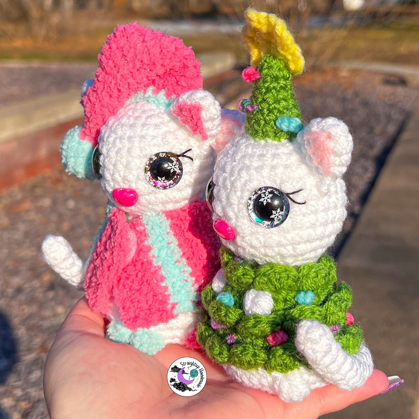 Aspen & Snowball the Cats Crochet Pattern Duo