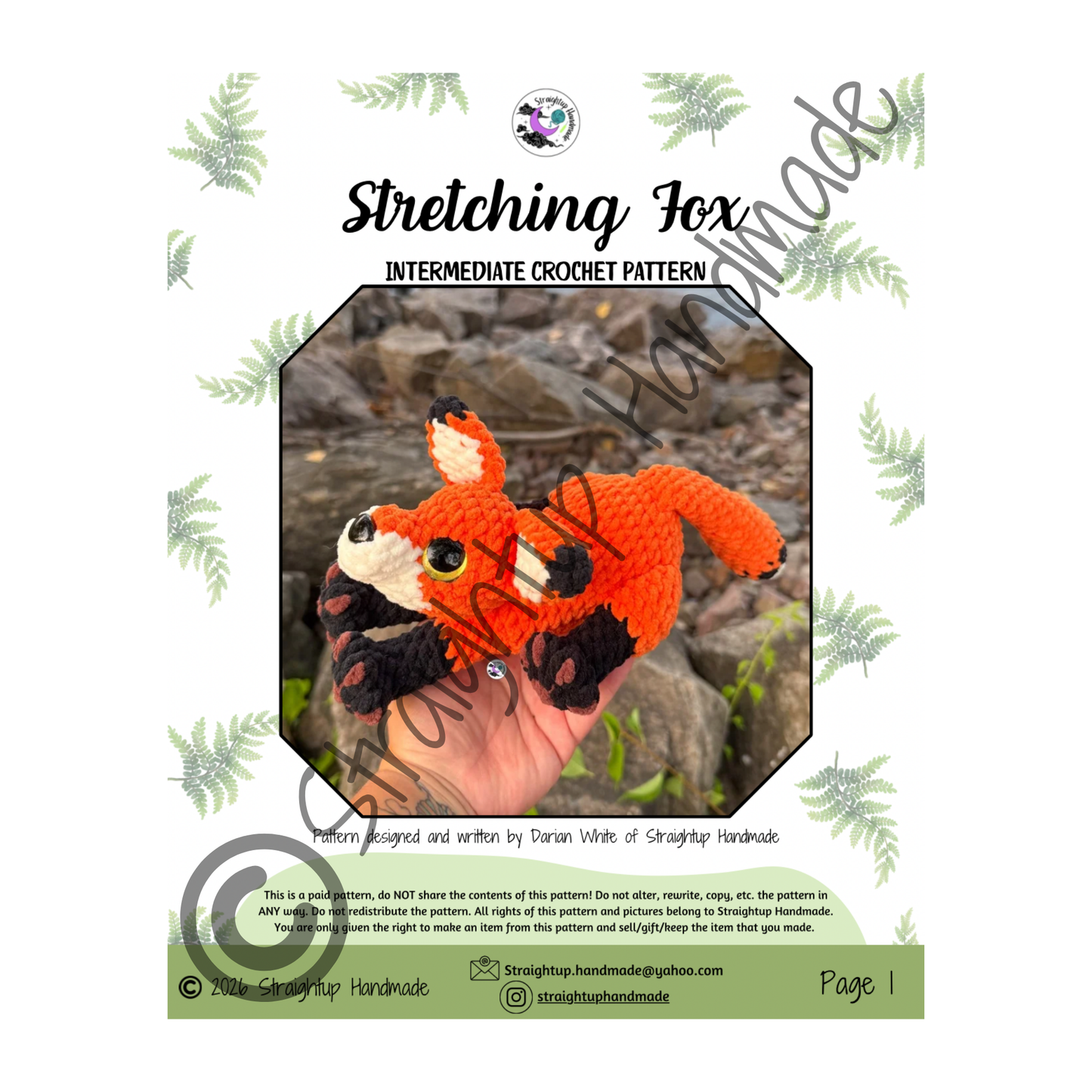 Stretching Fox Crochet Pattern