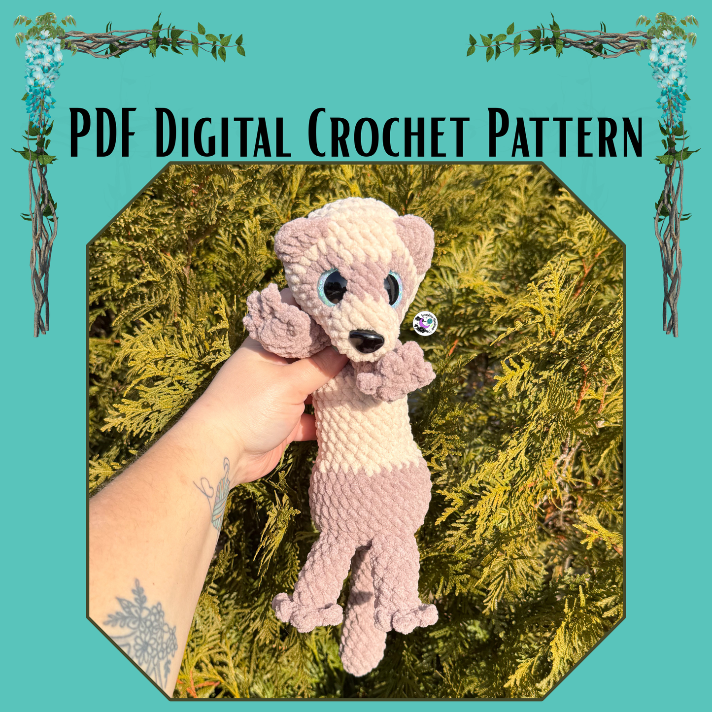 Fae the Ferret LOW SEW Crochet Pattern