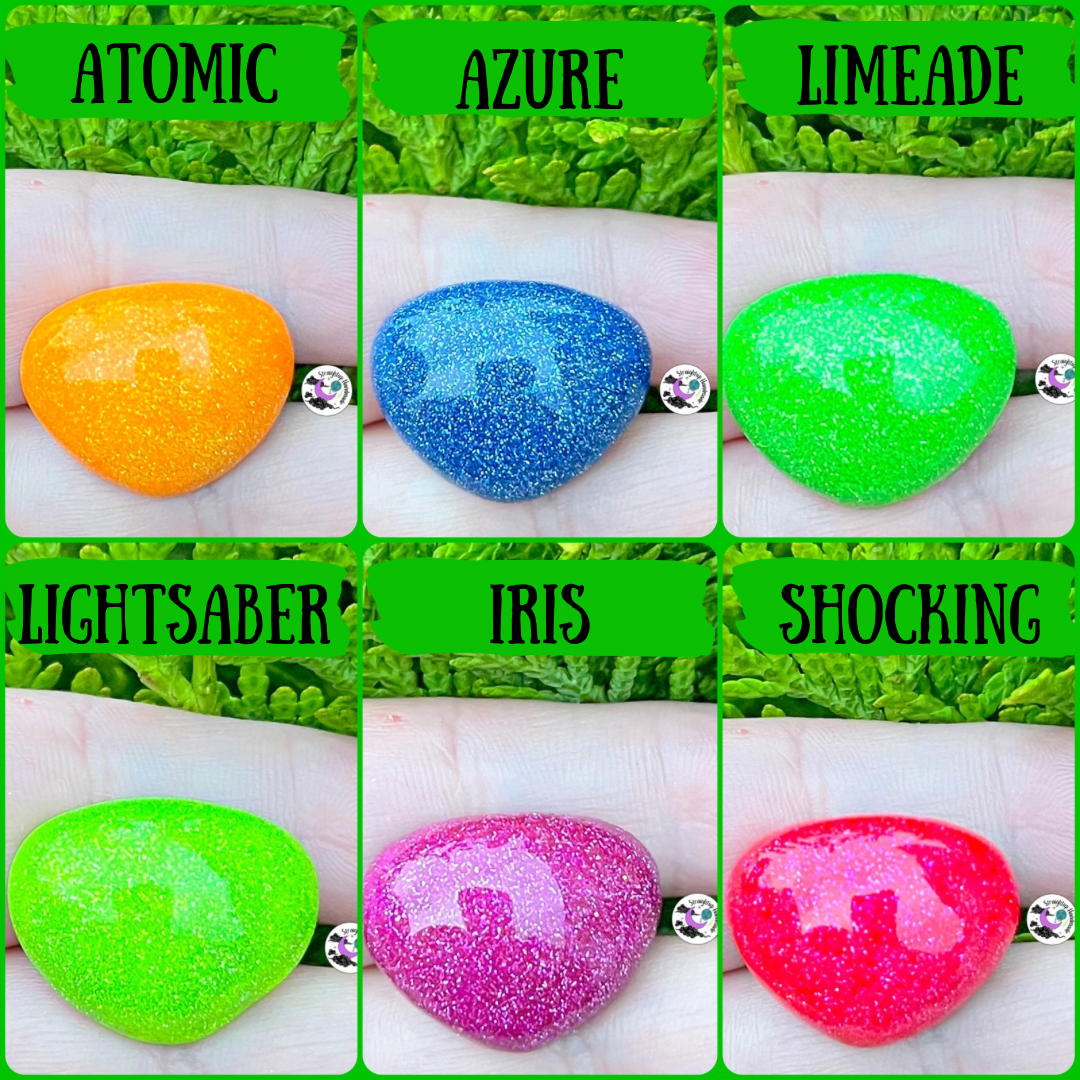 Neon Glitter Safety Noses, Hand Painted