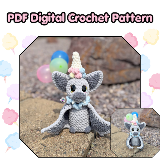 Cotton Candy Bat Crochet Pattern