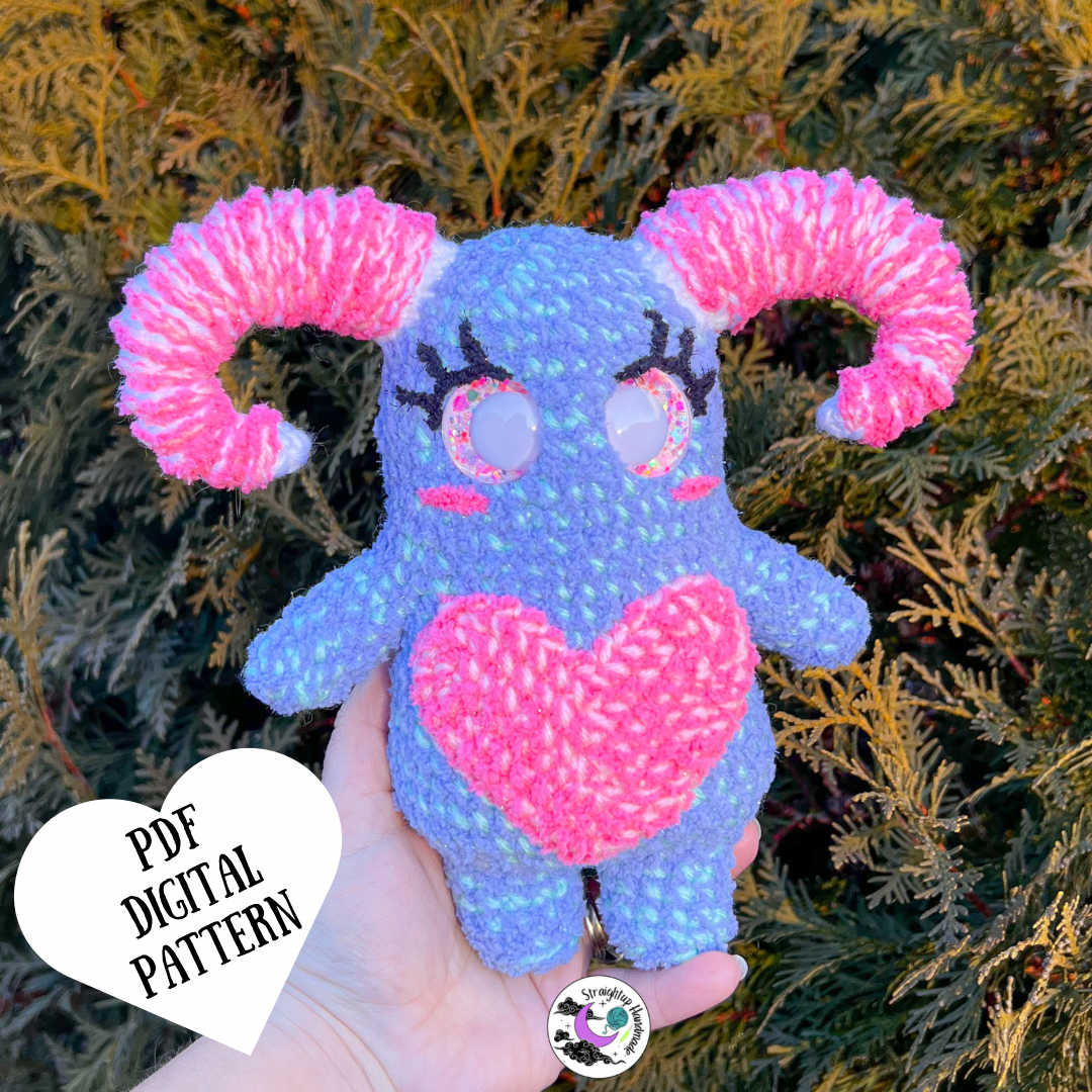 Sweetheart the Love Monster Crochet Pattern