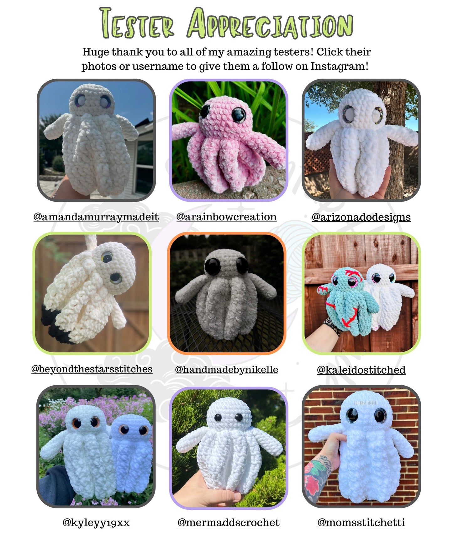 LOW SEW Gabby the Ghost Snuggler Crochet Pattern