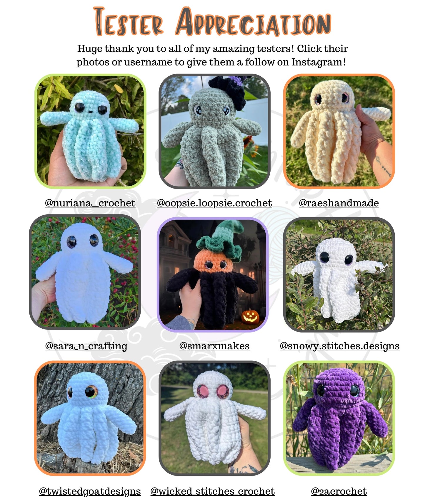 LOW SEW Gabby the Ghost Snuggler Crochet Pattern