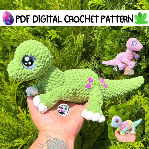 Bixi the Brontosaurus No Sew Crochet Pattern