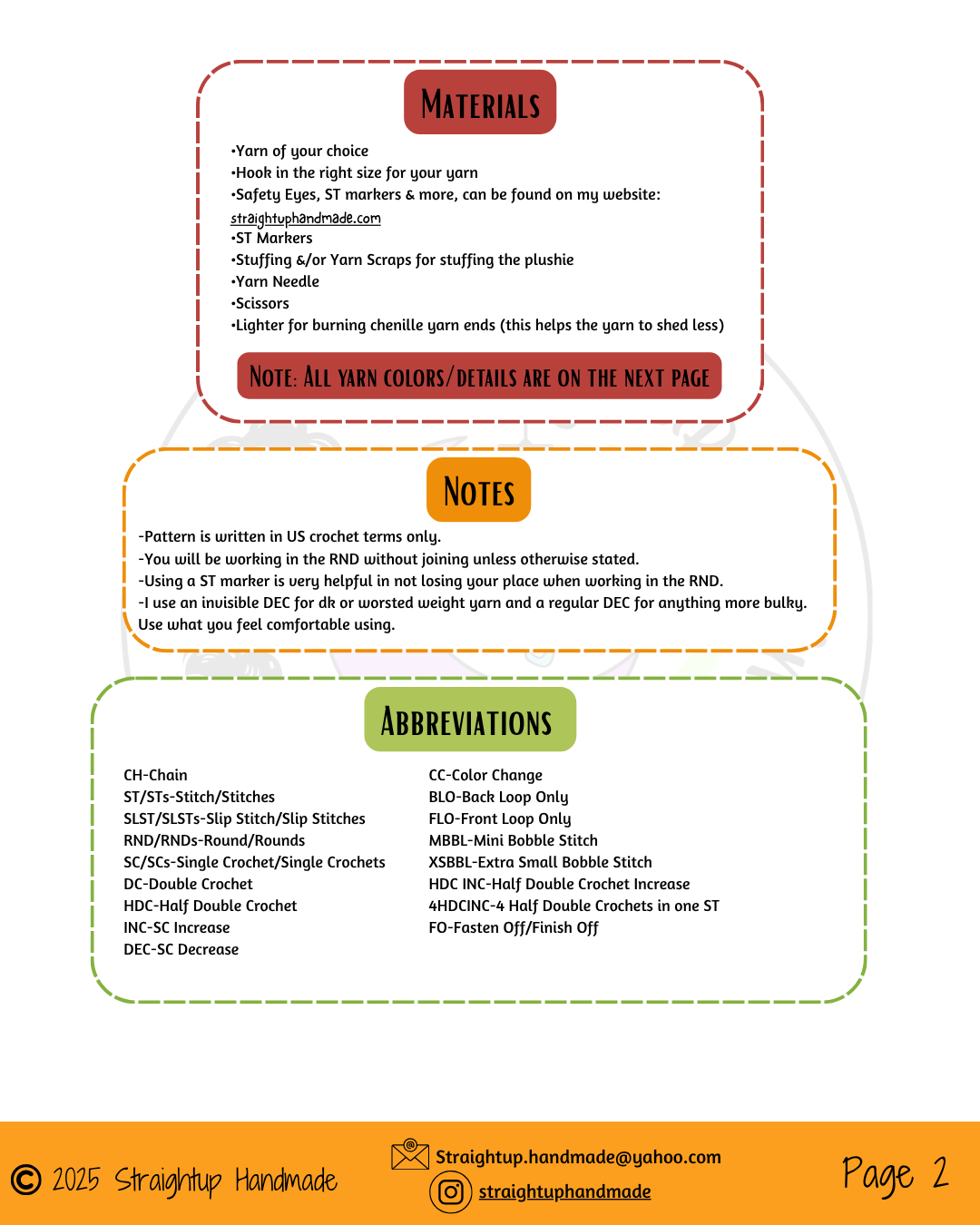 Fall Mini’s NO SEW Crochet Pattern Pack