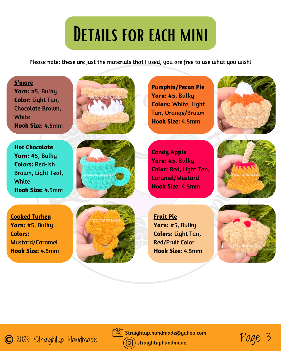 Fall Mini’s NO SEW Crochet Pattern Pack