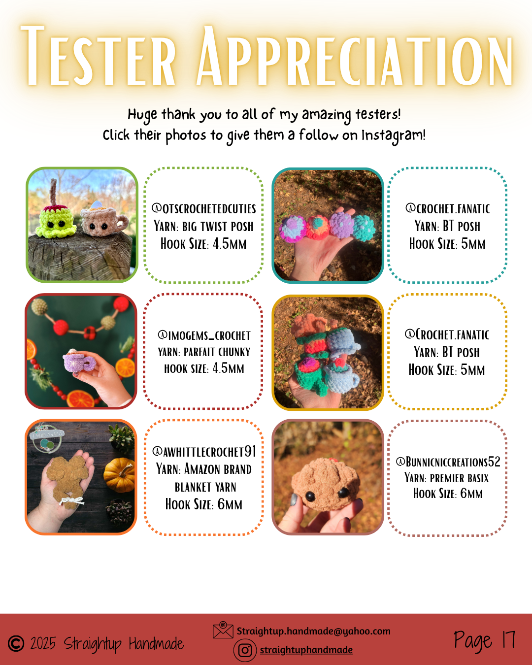 Fall Mini’s NO SEW Crochet Pattern Pack