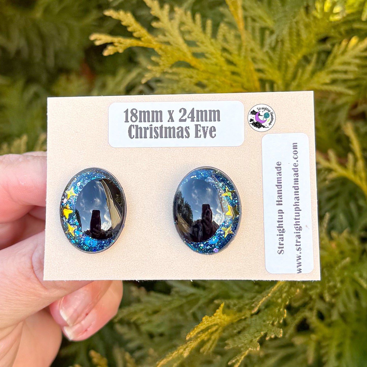 Christmas Black Kawaii Oval Safety Eyes