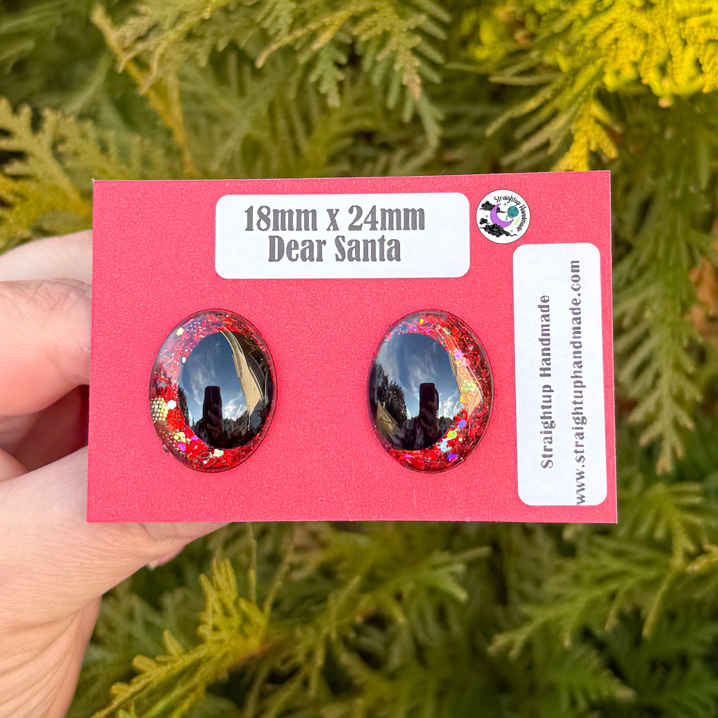 Christmas Black Kawaii Oval Safety Eyes