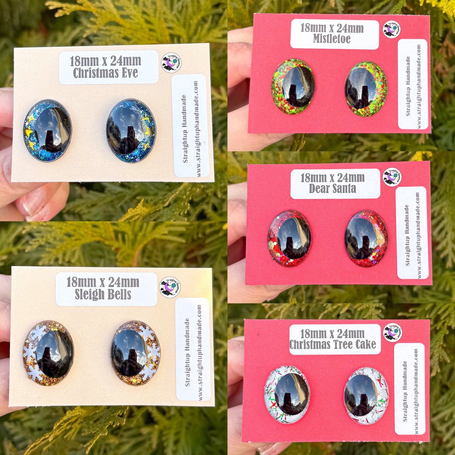 Christmas Black Kawaii Oval Safety Eyes