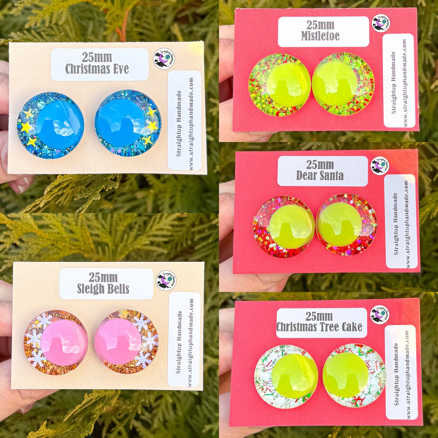 Christmas Colored Kawaii Safety Eyes