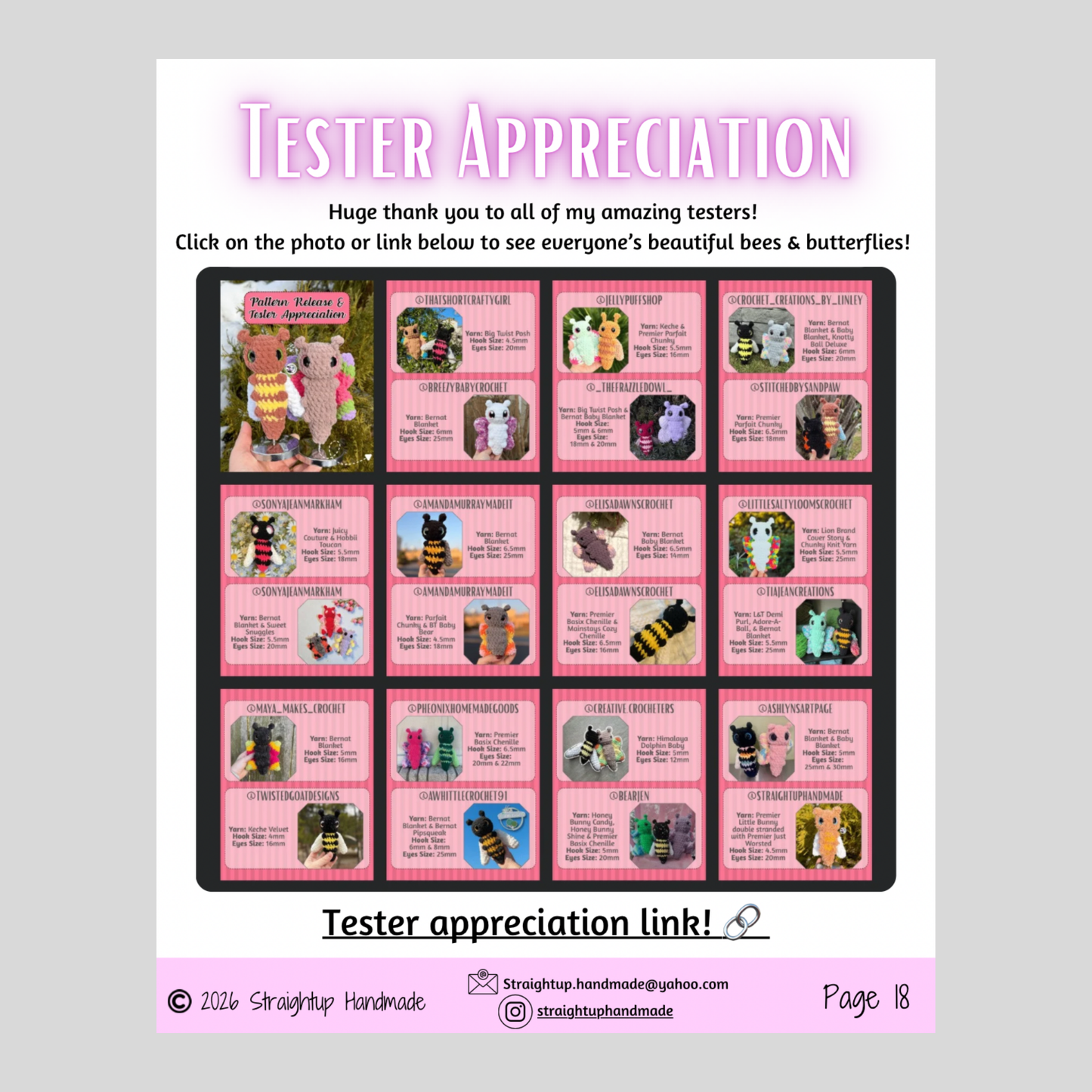 Basil the Bee & Blaire the Butterfly LOW SEW Crochet Pattern