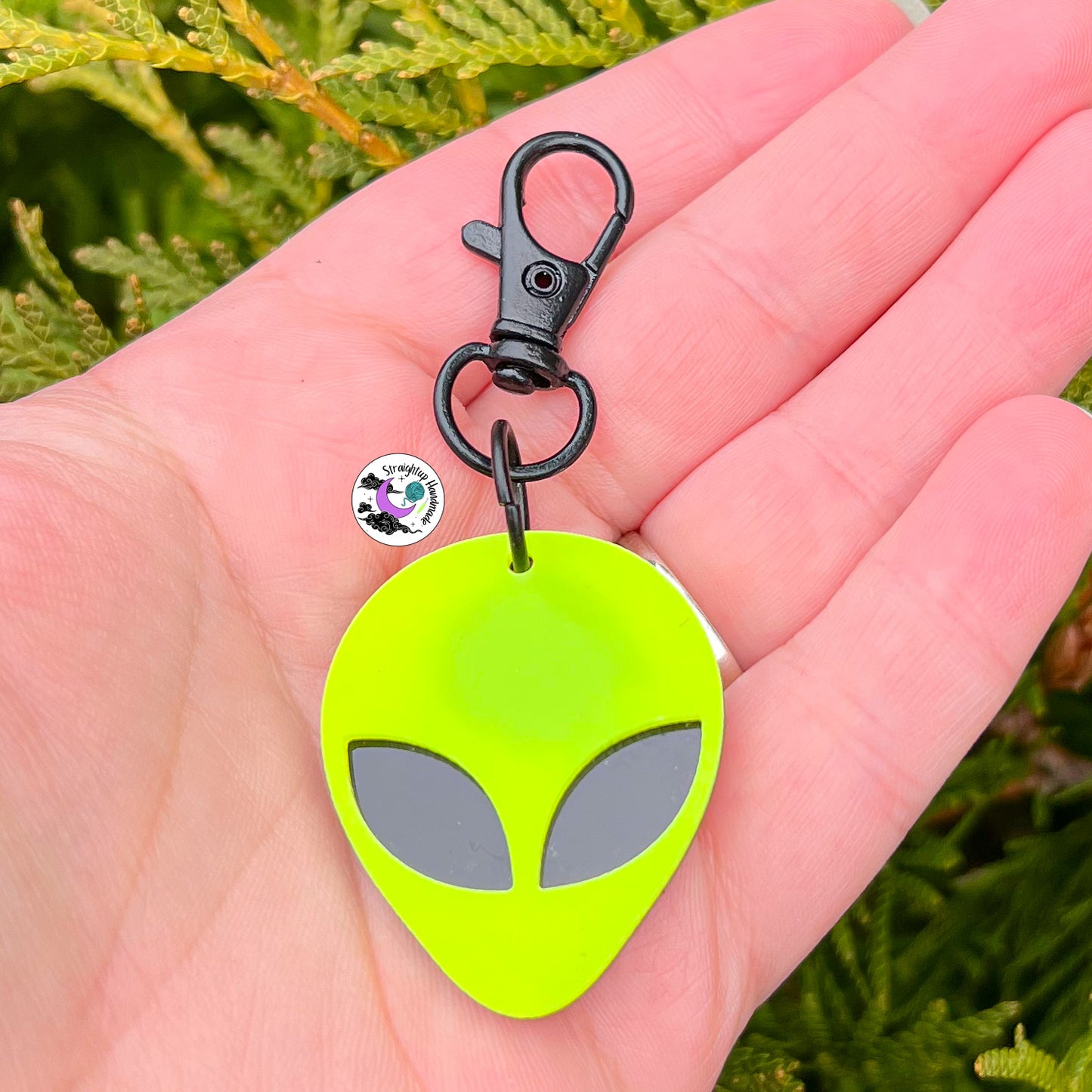 XL Alien Swivel Clasp Stitch Markers/Keychain