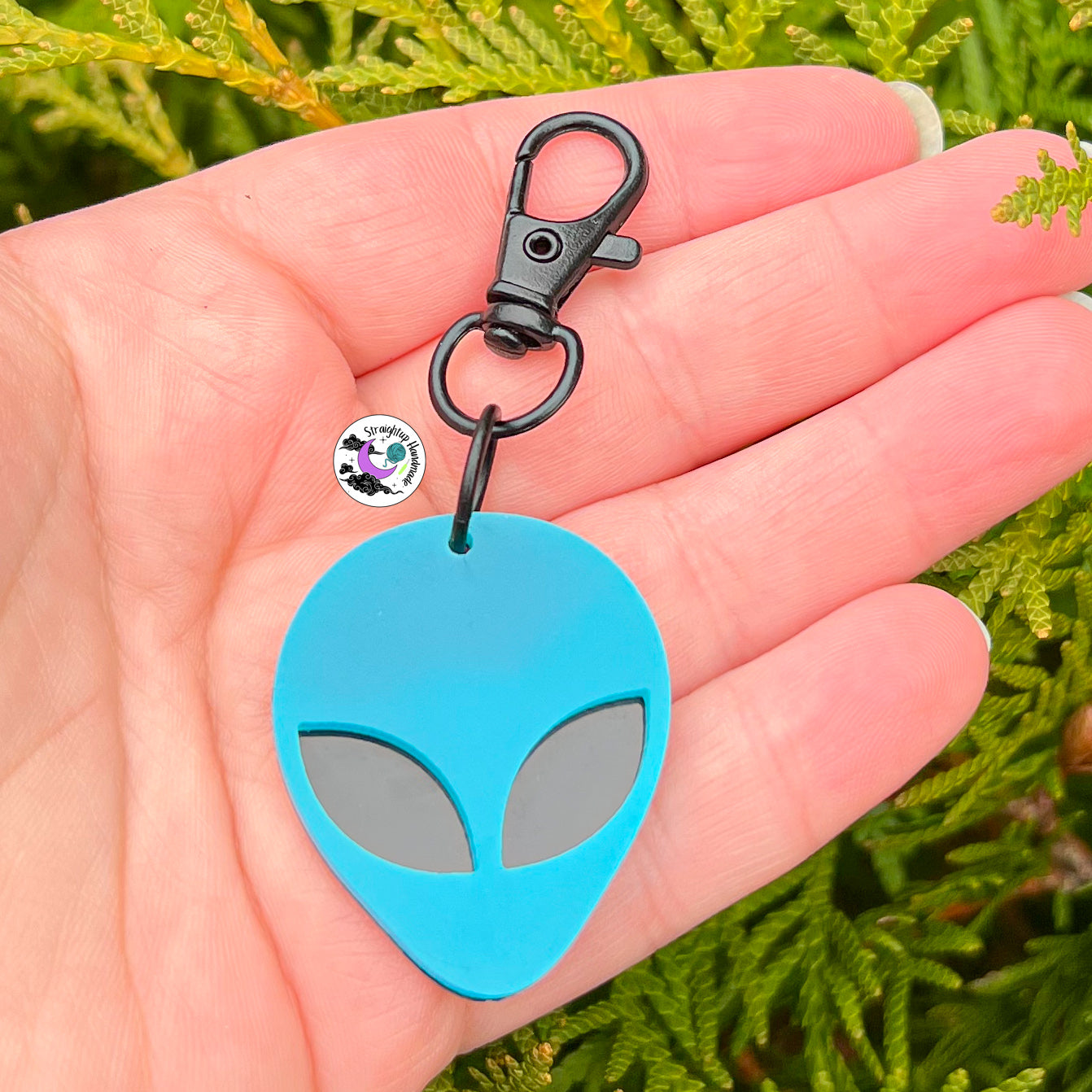 XL Alien Swivel Clasp Stitch Markers/Keychain