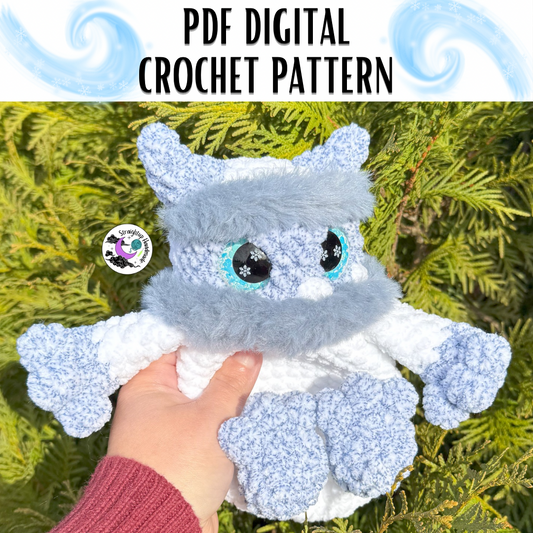 Yukio the Yeti Snuggler LOW SEW Crochet Pattern