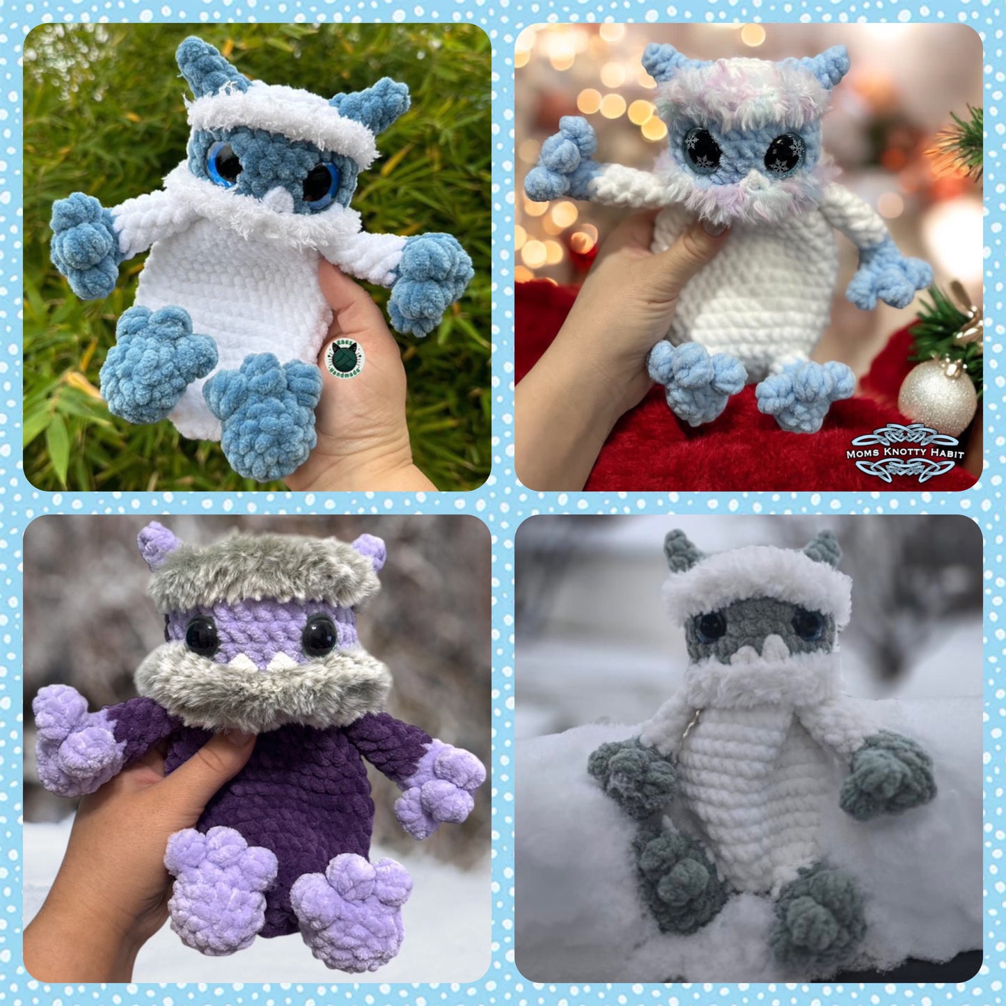 Yukio the Yeti Snuggler LOW SEW Crochet Pattern