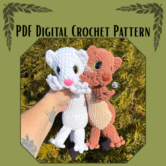 Wren the Weasel LOW SEW Crochet Pattern