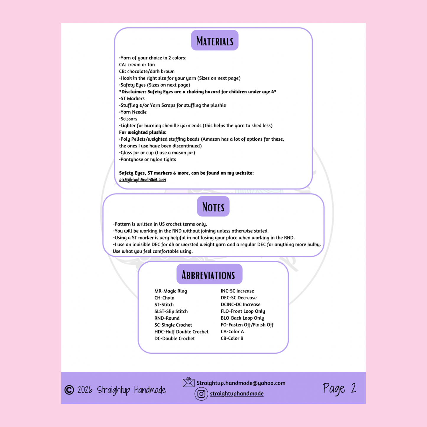 Oaklee the Otter LOW SEW Crochet Pattern