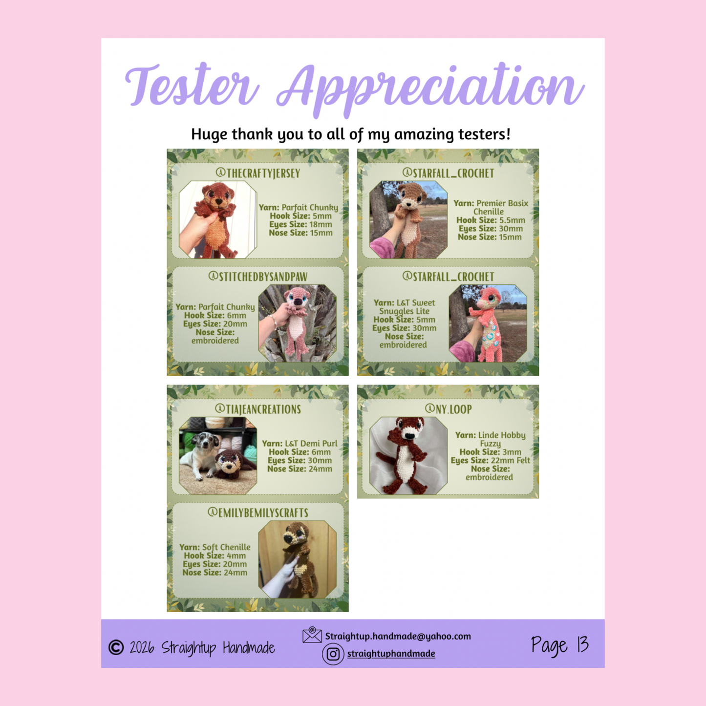 Oaklee the Otter LOW SEW Crochet Pattern