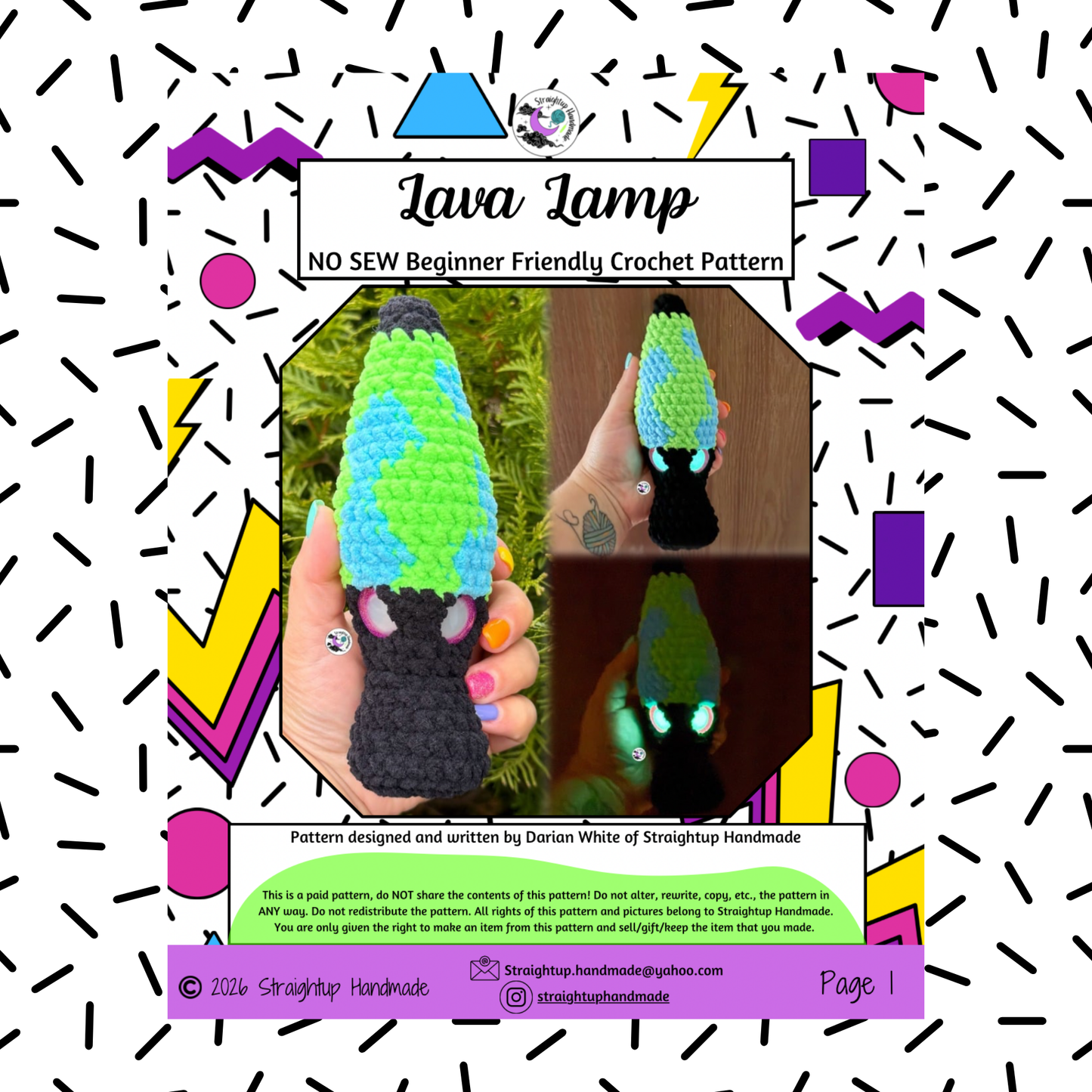 Lava Lamp NO SEW Crochet Pattern