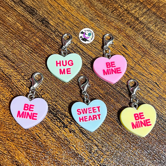 Conversation Heart Stitch Markers