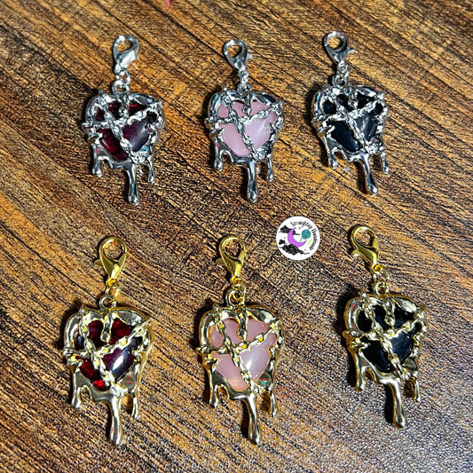 Chained Heart Stitch Markers