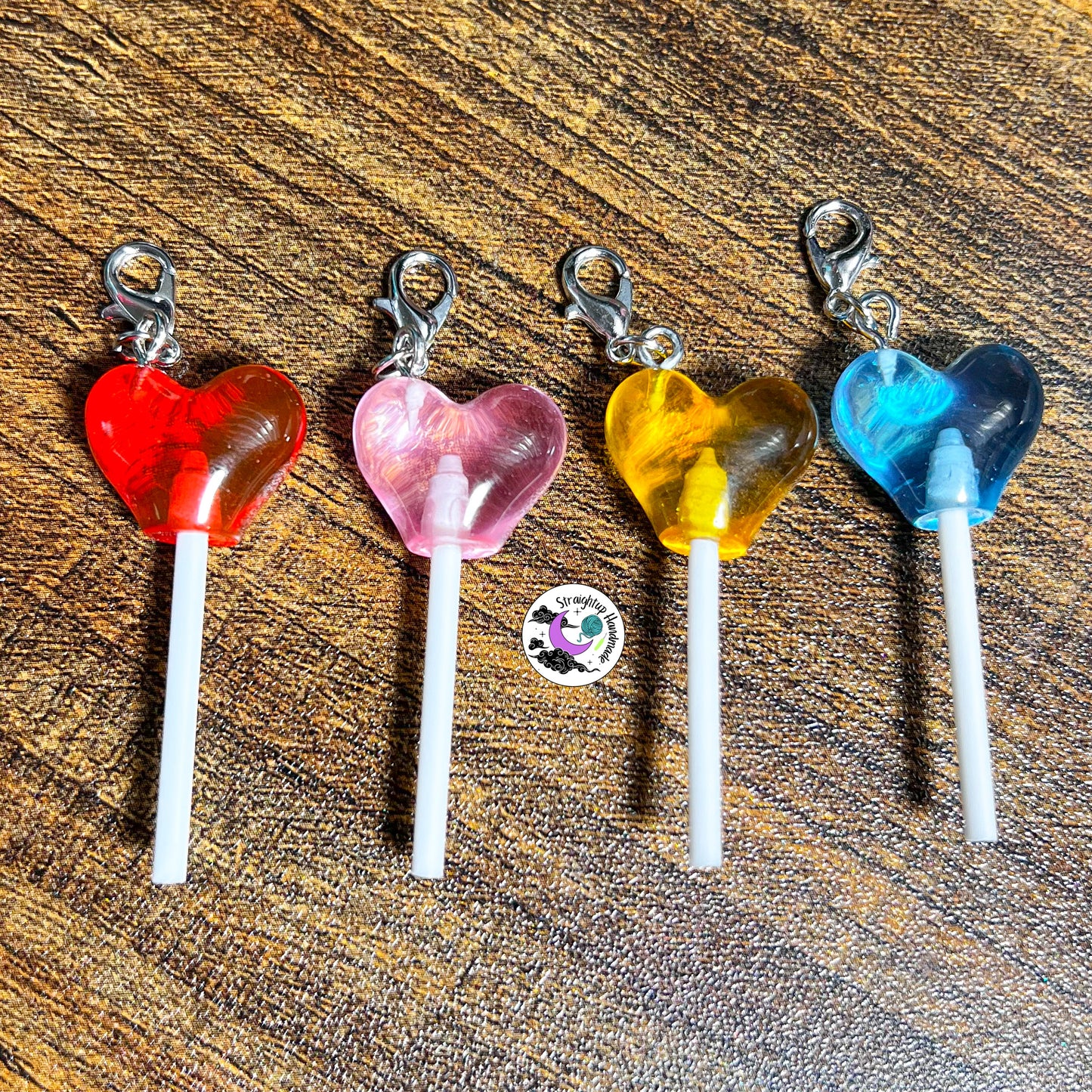 Heart Lollipop Stitch Markers