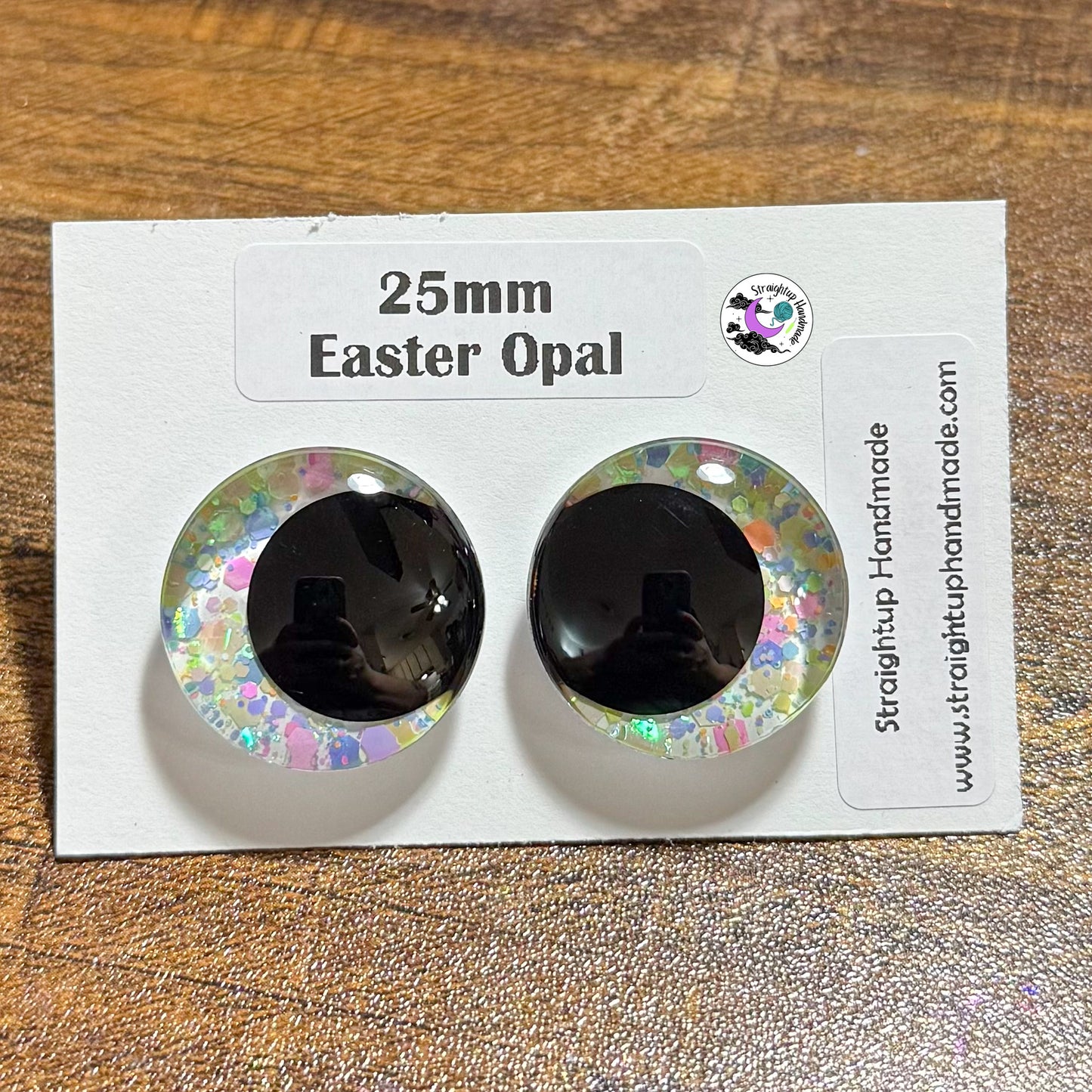 Pastel Opal Black Kawaii Safety Eyes