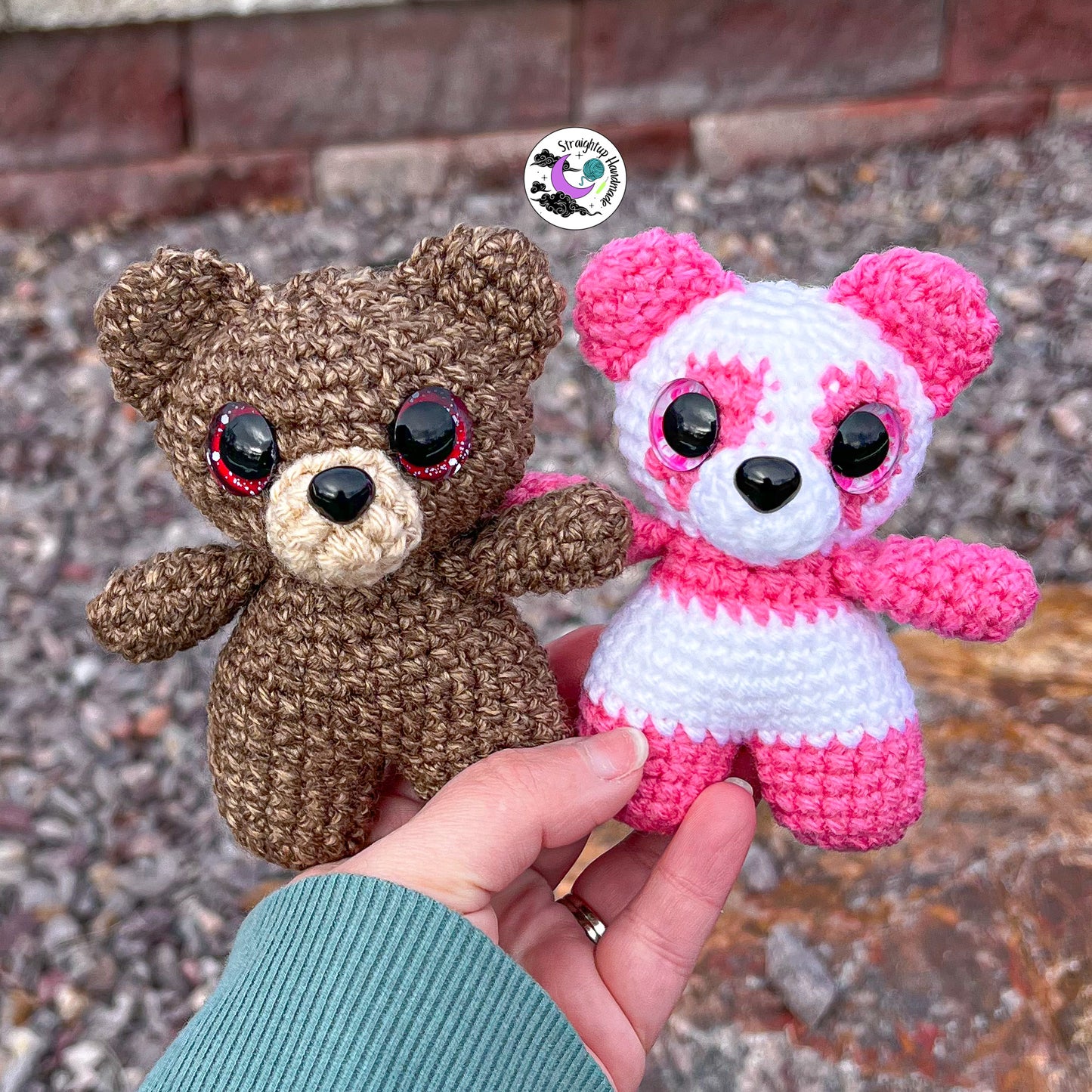 Crocheted Bear & Panda