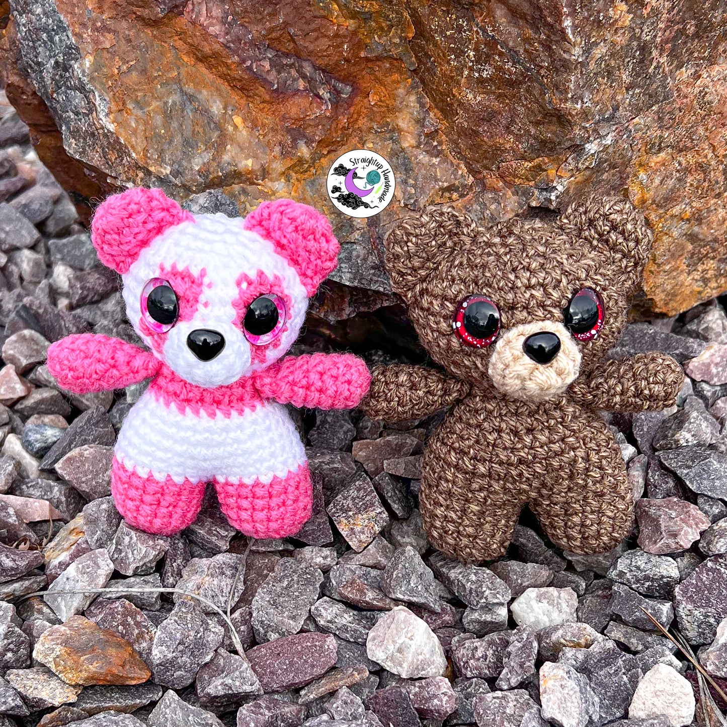 Crocheted Bear & Panda