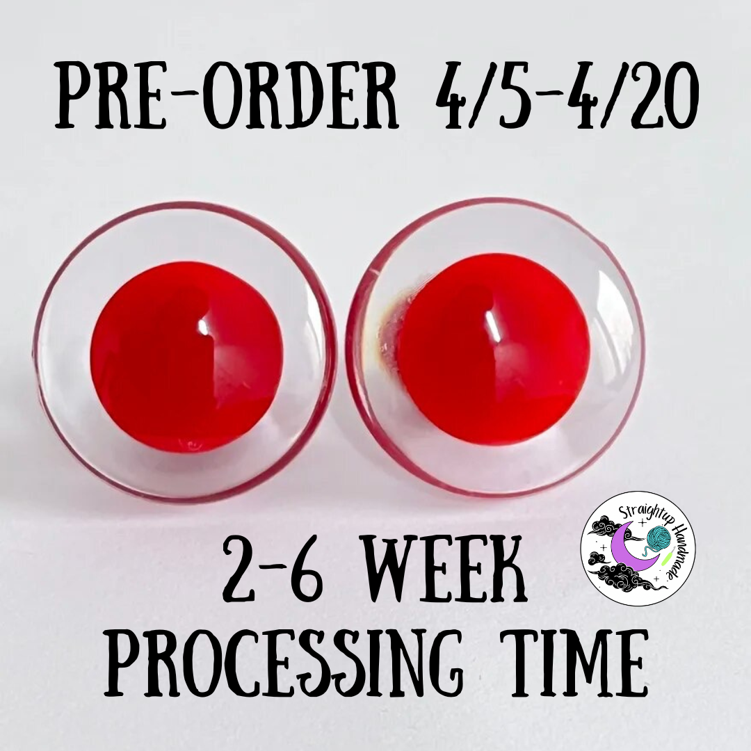 PRE-ORDER red center pupil sinker eyes