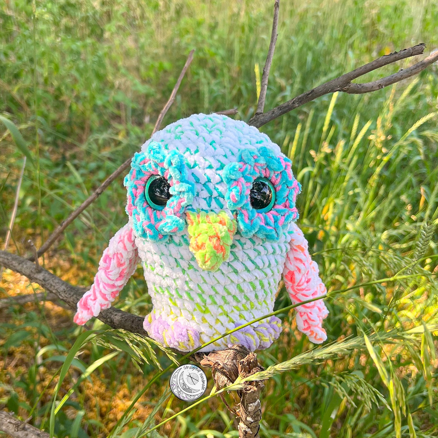 Neon Rainbow Owl