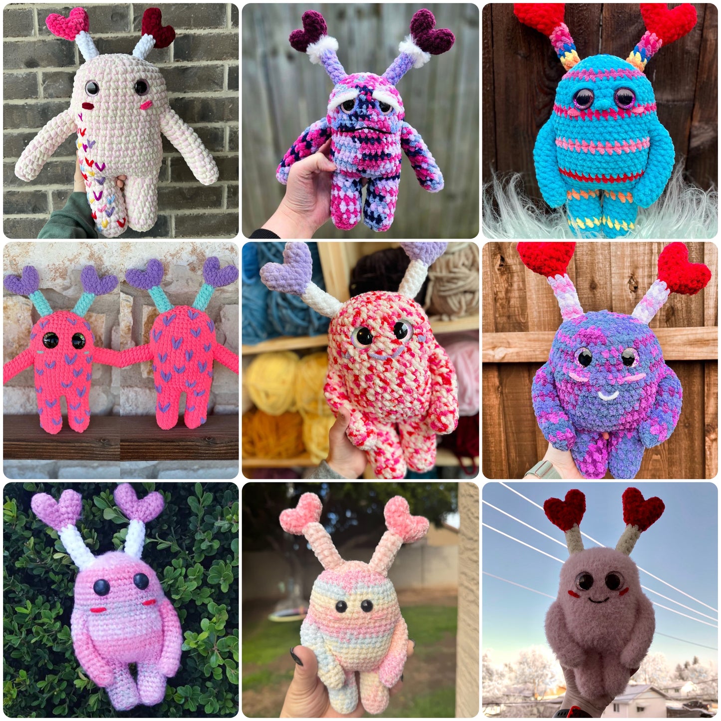 Heartthrob the Love Monster Crochet Pattern