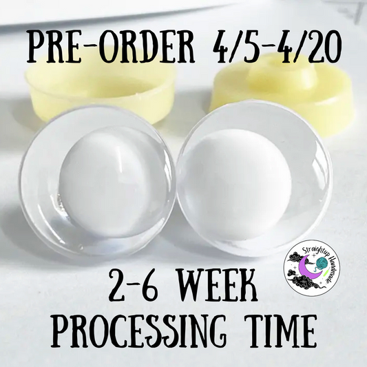 PRE-ORDER white kawaii/off center pupil sinker eyes