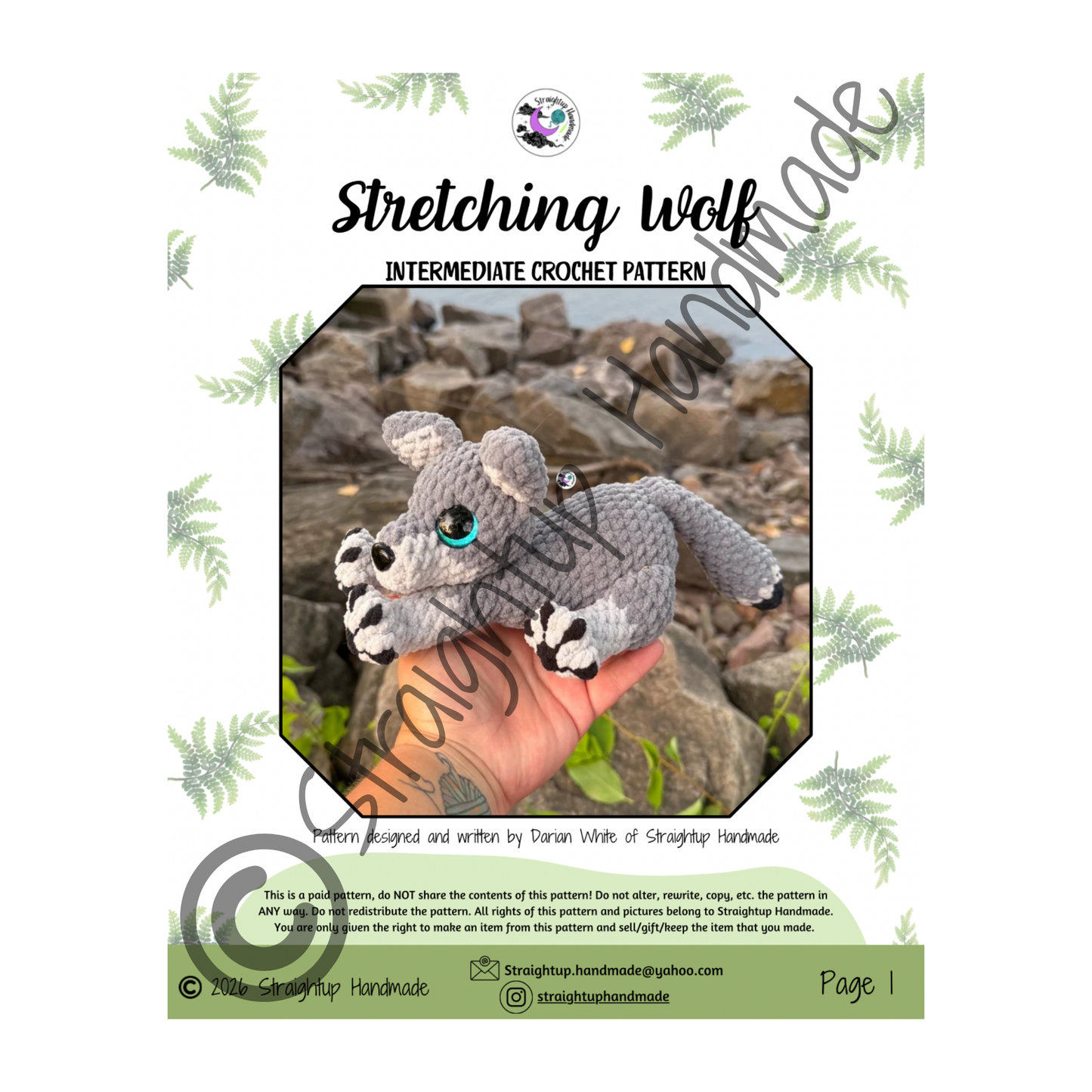 Stretching Wolf Crochet Pattern