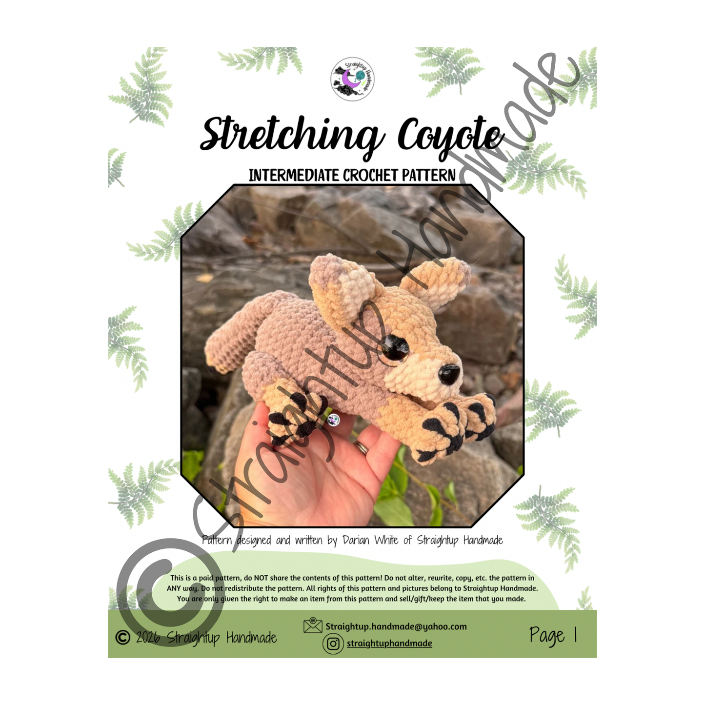 Stretching Coyote Crochet Pattern
