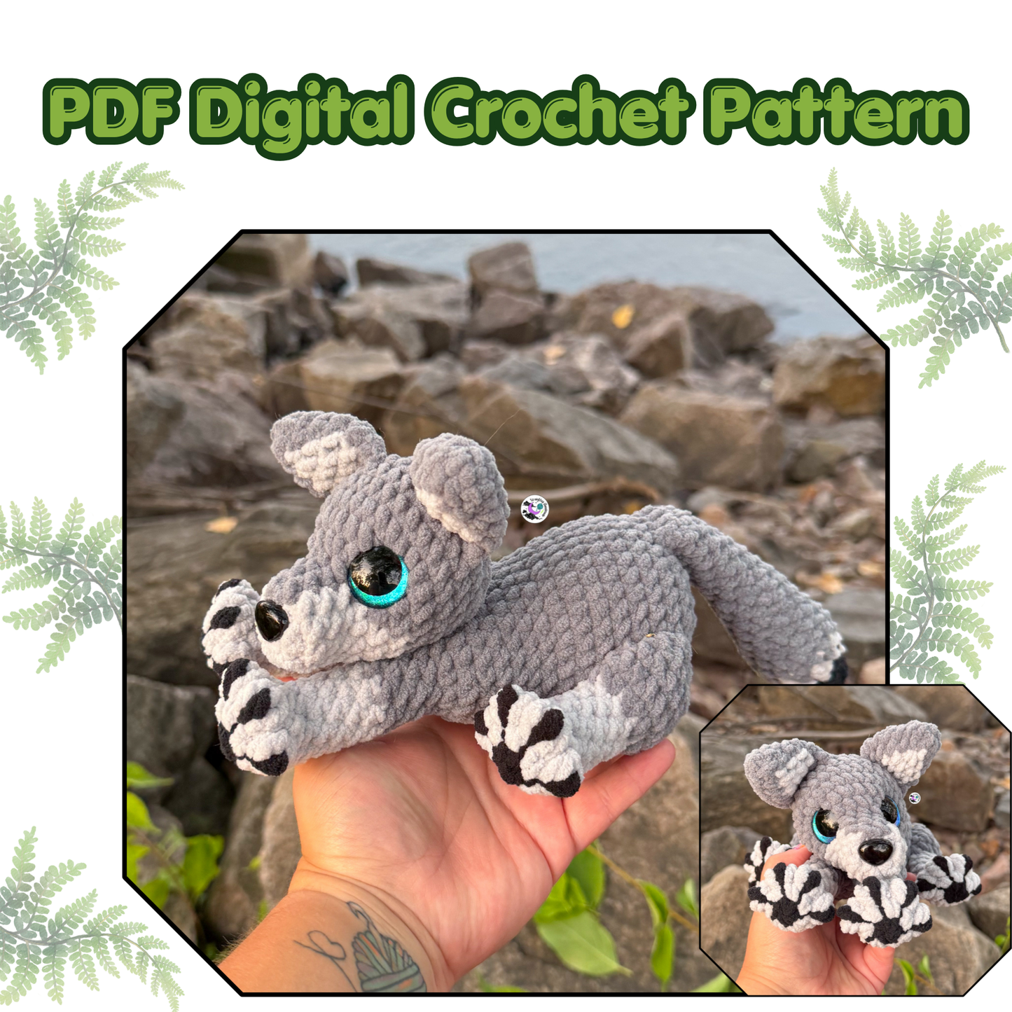 Stretching Wolf Crochet Pattern