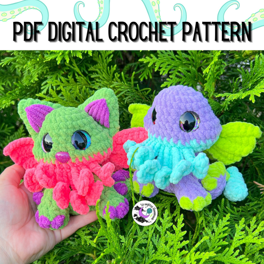 Cathulhu & Cthulhu Crochet Pattern